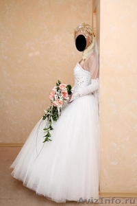 Шикарное свадебное платье.Цвет:белоснежный.р-р 42-46 - Изображение #1, Объявление #235762