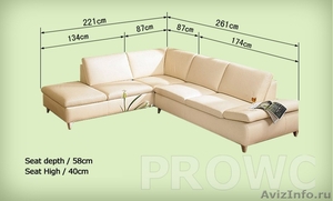 Кожаный угловой диван S162100 - Изображение #3, Объявление #570360
